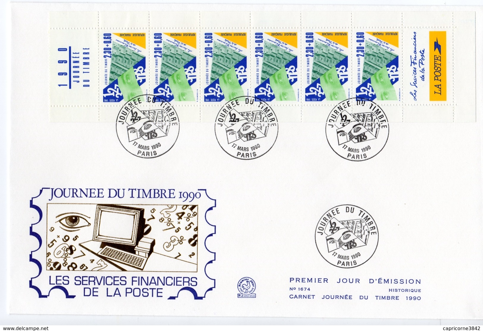 1990 - LES METIERS DE LA POSTE - Journée Du Timbre - FDC N° BC2640A - 1990-1999