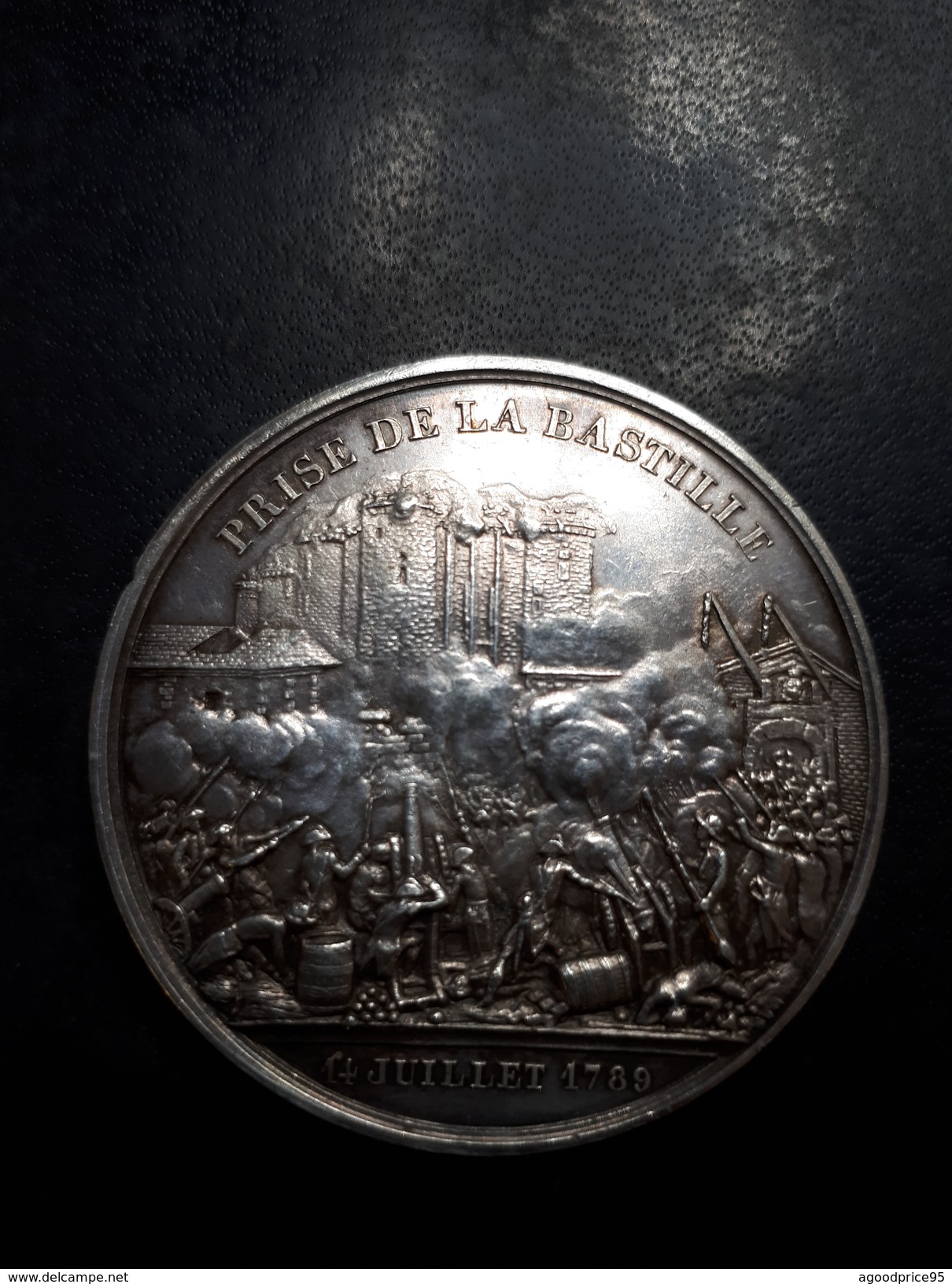 RARE MEDAILLE EN ARGENT DE : "PRISE DE LA BASTILLE - 14 JUILLET 1789" - Royal / Of Nobility