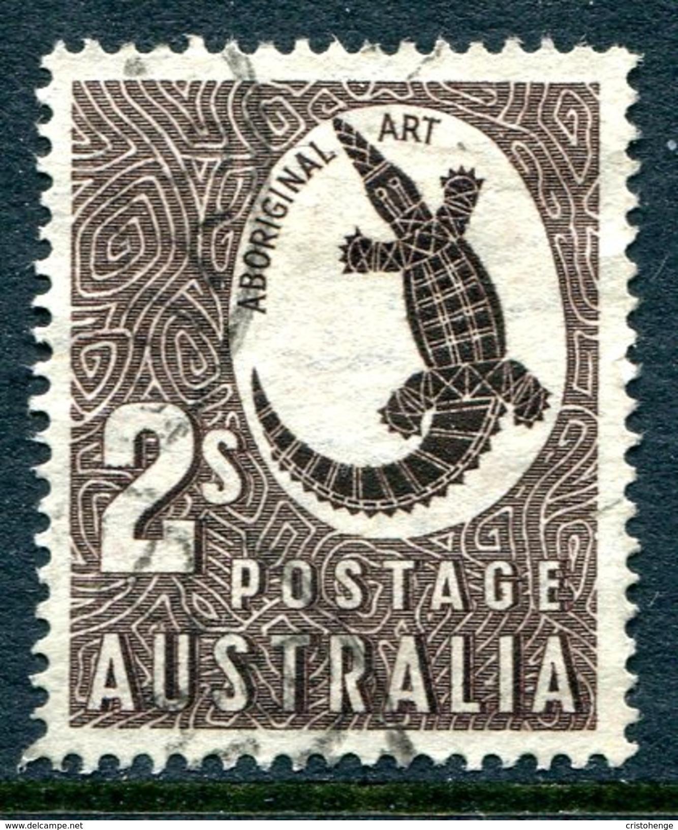 Australia 1948-56 Definitives (Wmk. Sideways) - 2/- Aboriginal Art Used (SG 224) - Neufs