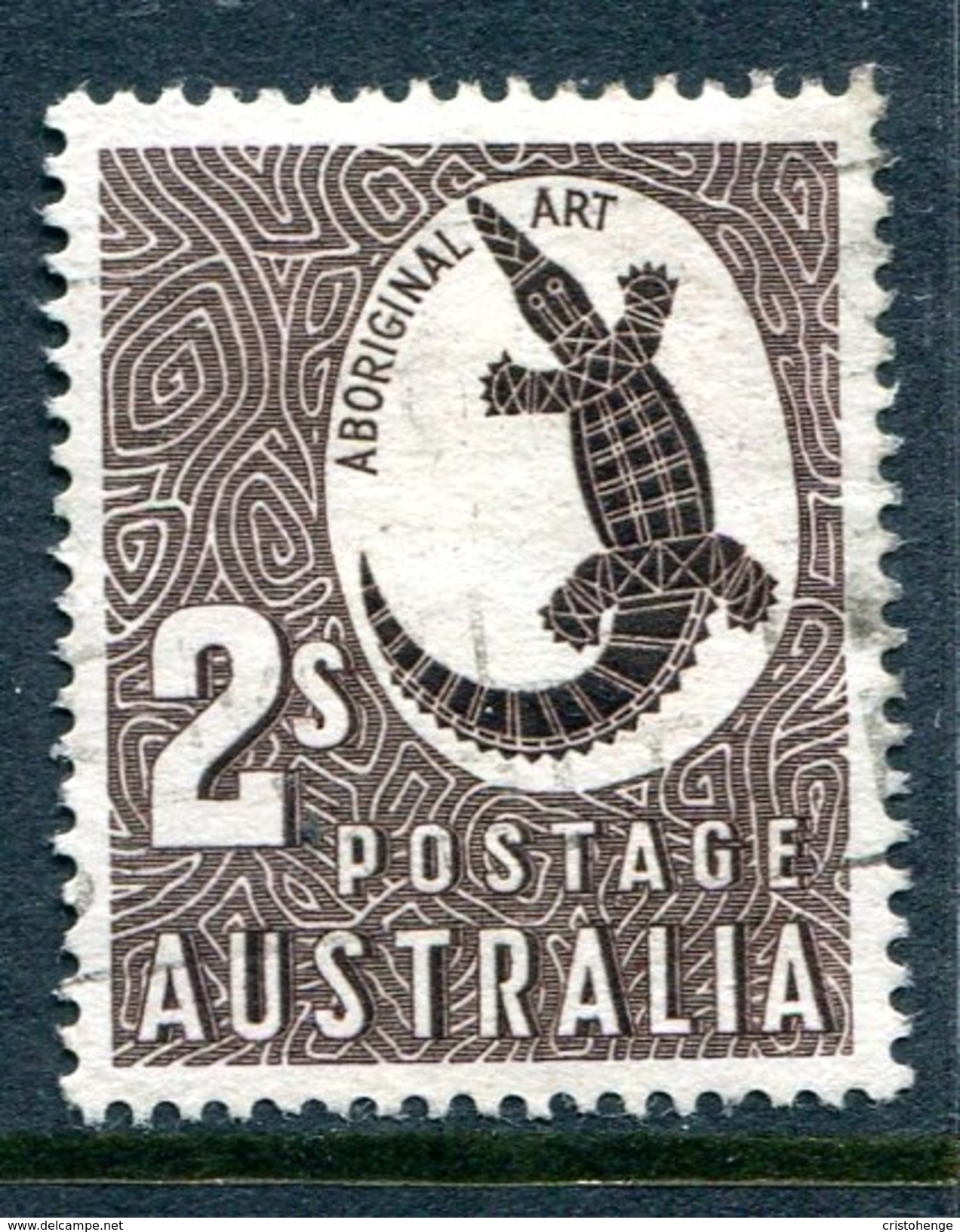 Australia 1948-56 Definitives (No Wmk.) - 2/- Aboriginal Art Used (SG 224f) - Gebraucht