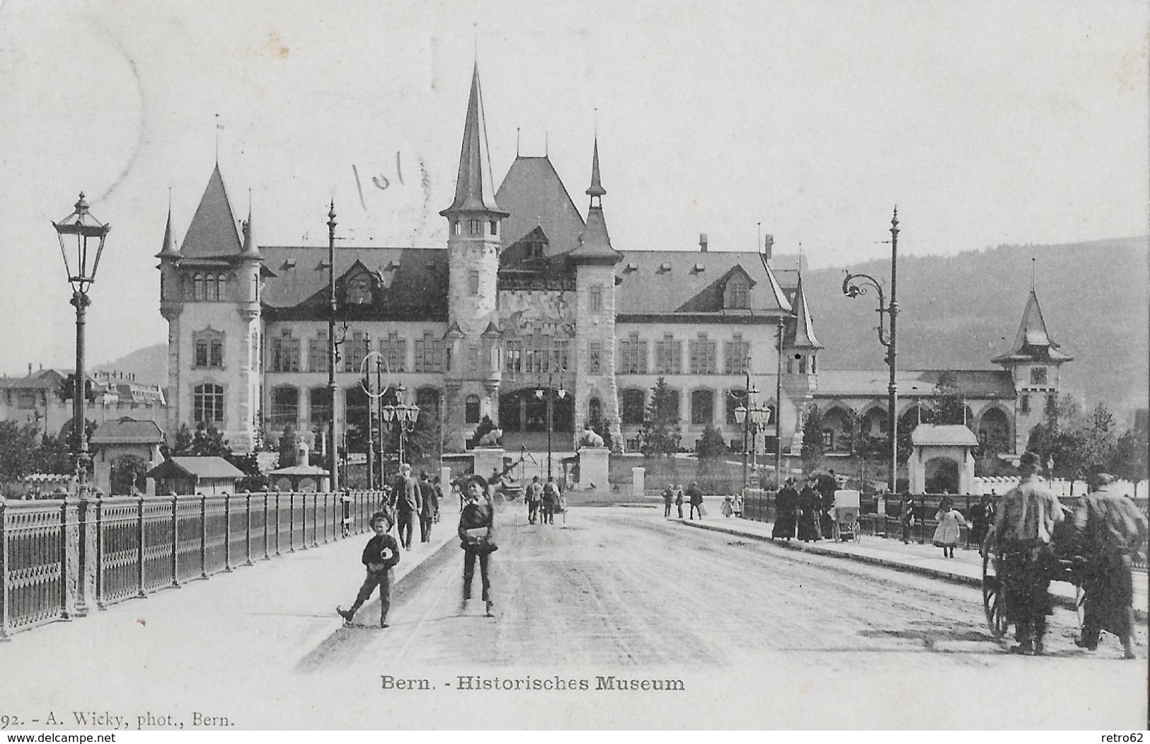 BERN &rarr; Historisches Museum Mit Vielen Passanten Anno 1902  &#x25BA;mit Balkenstempel BERN&#x25C4; - Bern