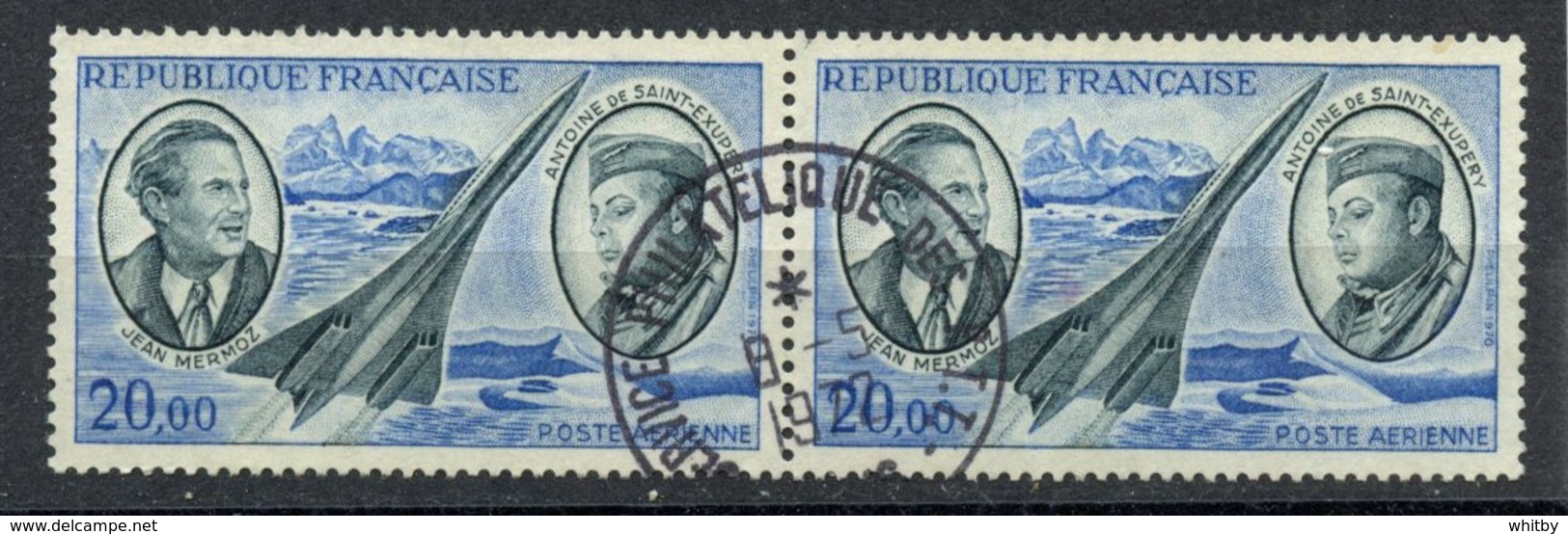 France 1970 20f Concorde Issue #C43 Pair Used - 1960-.... Used