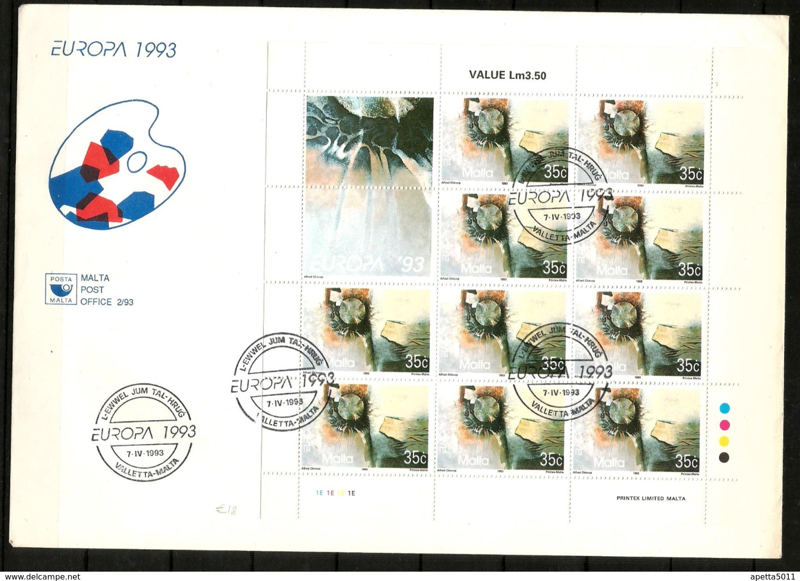 1993 MALTA  Europa Cept FDC - 1993