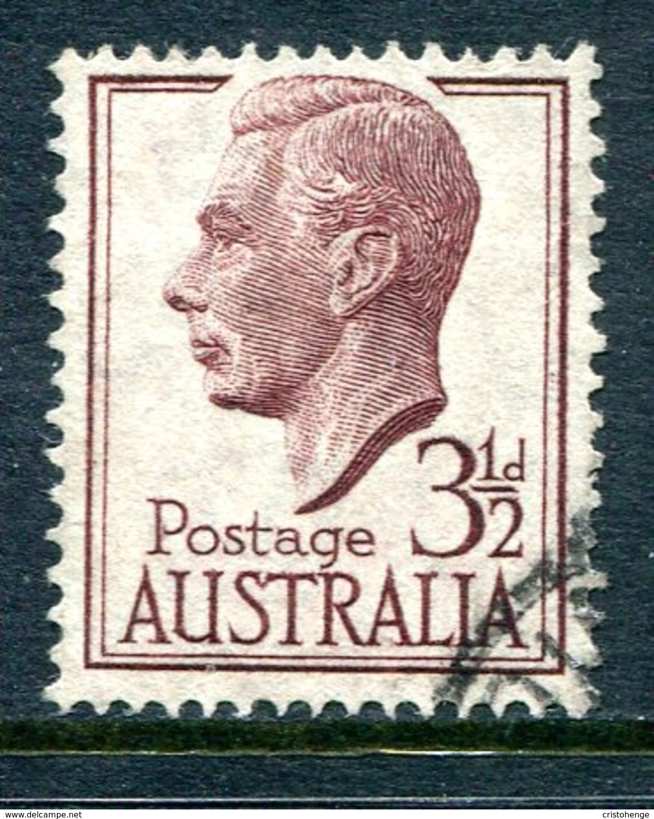 Australia 1951-52 KGVI Definitives - 3½d Purple Brown Used (SG 247) - Used Stamps