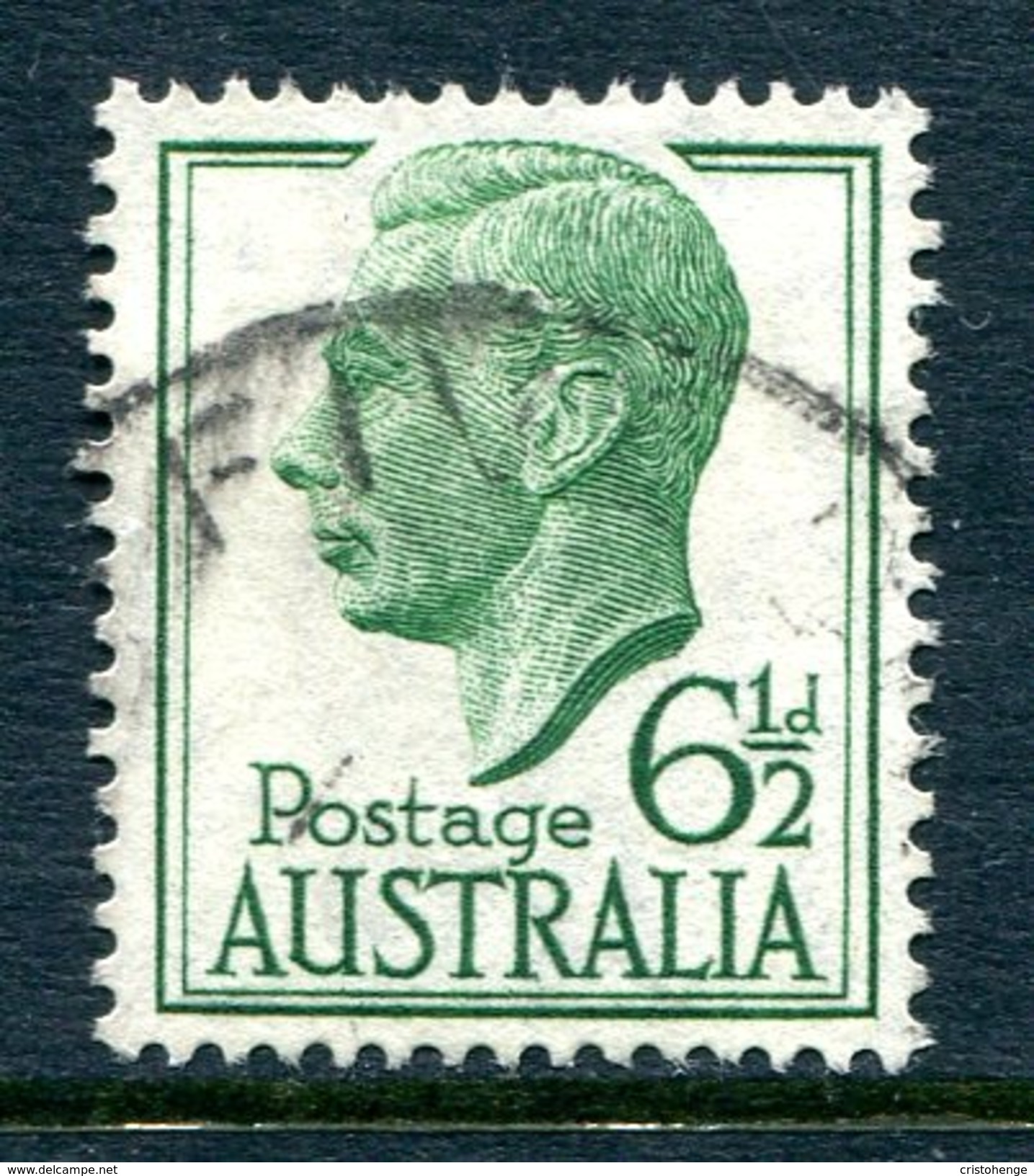 Australia 1951-52 KGVI Definitives - 6½d Emerald-green Used (SG 250) - Used Stamps