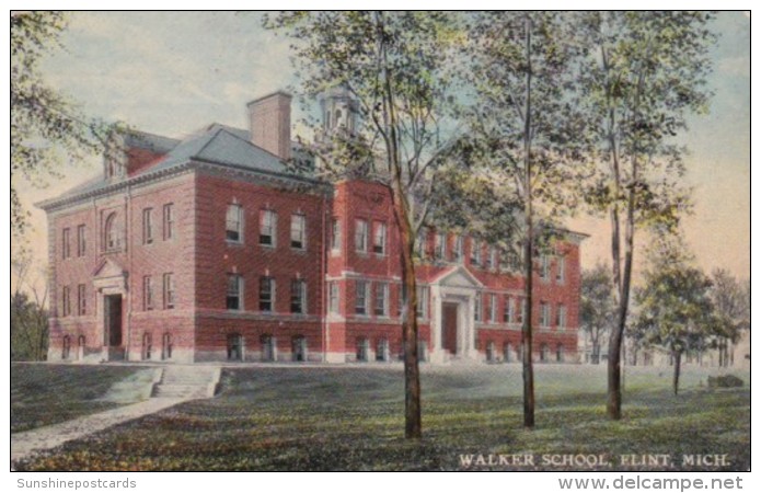 Michigan Flint The Walker School 1914 - Flint