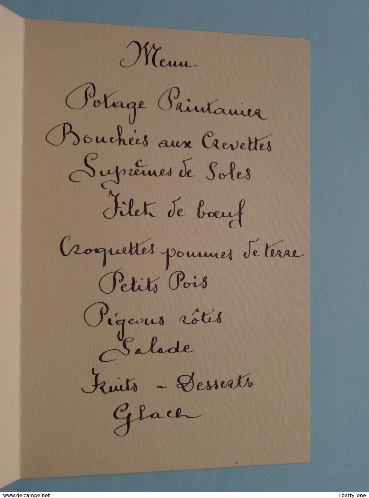 1er COMMUNION Madeleine Wiedmann ANVERS 22 Avril 1923 () Zie Foto´s ! - Menus