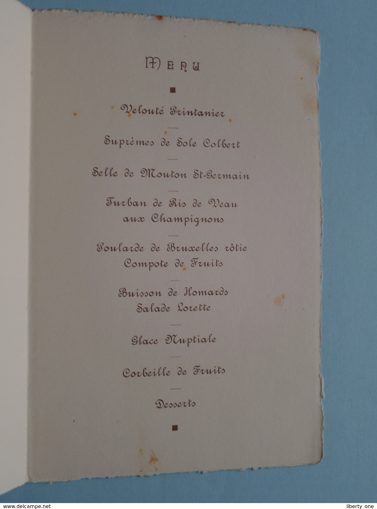 Marie-Thérèse & Joseph UNIS Le 4 Dévrier 1939 ( Huwelijk - Mariage ) Zie Foto´s ! - Menus