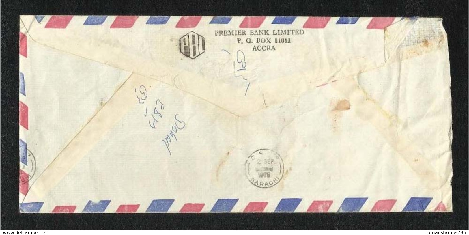 Ghana 1978  Air Mail Postal Used Cover Ghana To Pakistan International Trade Fair Adomi Bridge Dam Stamps - Ghana (1957-...)