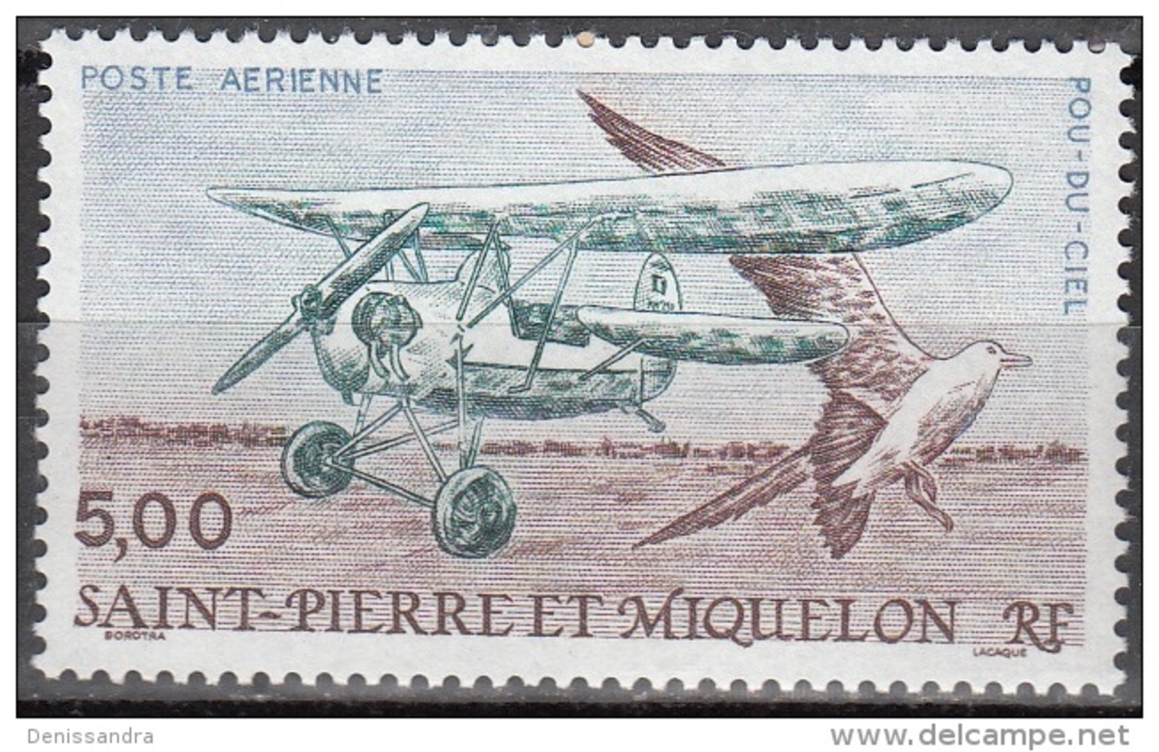 Saint-Pierre Et Miquelon 1990 Yvert Poste Aérienne 69 Neuf ** Cote (2015) 2.30 Euro Le Pou-du-Ciel - Neufs