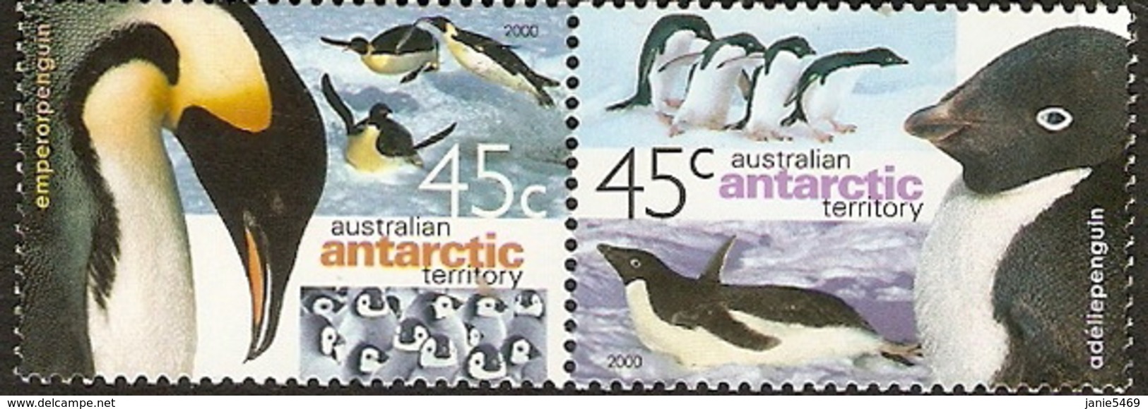 Australian Antarctic Territory  ASC 122-123  2000 Penguins - Unused Stamps