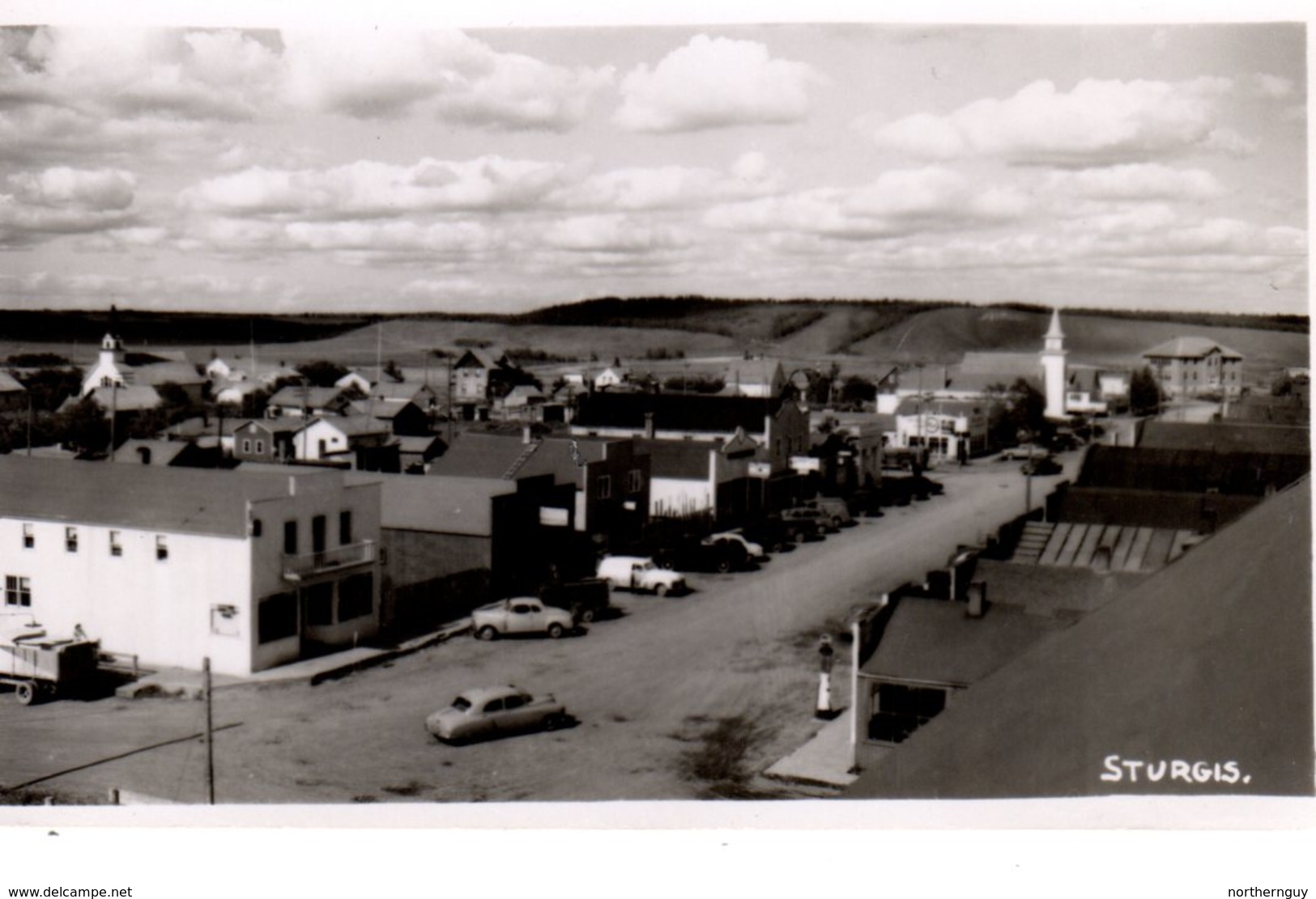 STURGIS, Manitoba, Canada, BEV Of Main Street, 1940's RPPC - Other & Unclassified