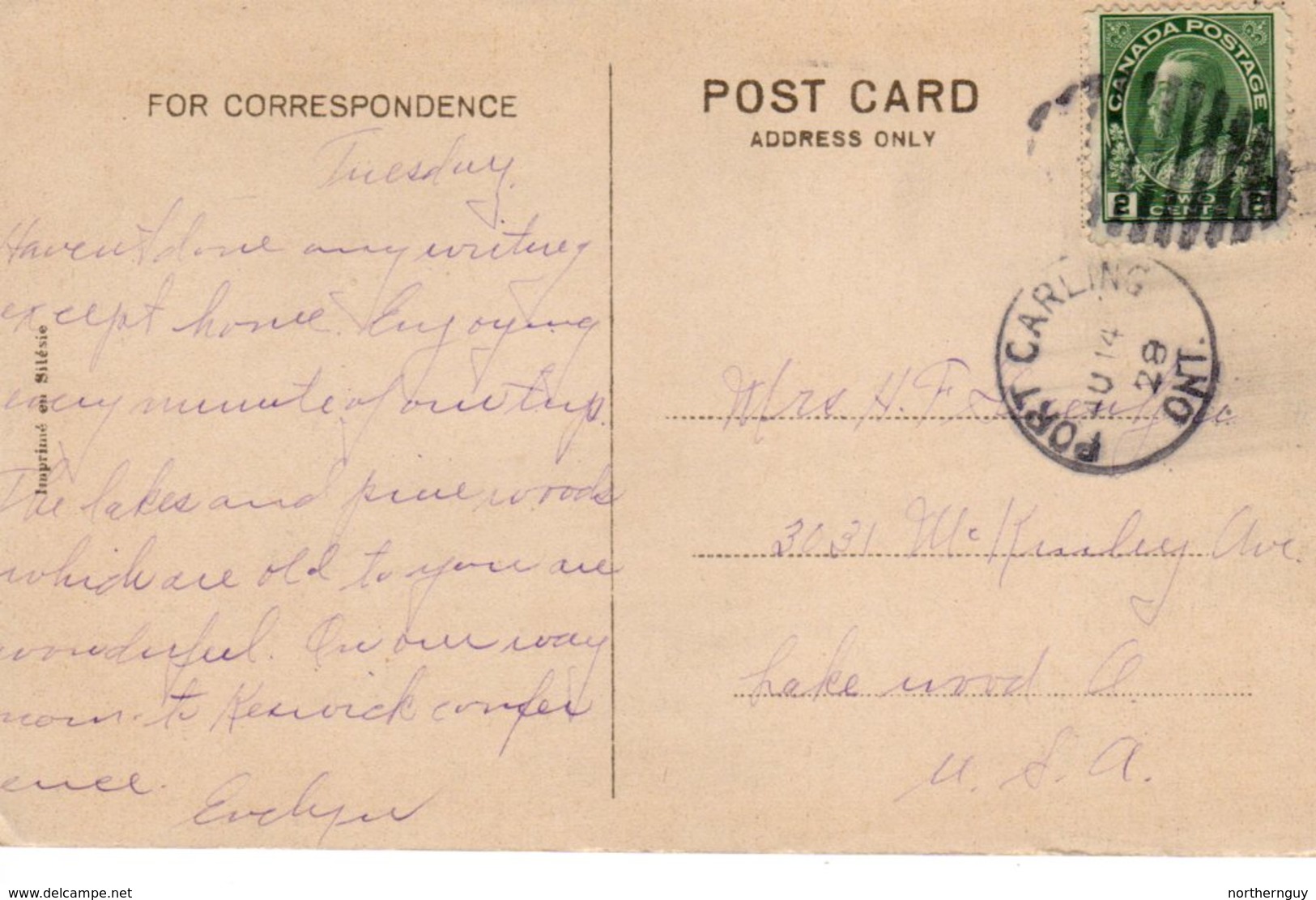 BALA, Ontario, Canada, Presbyterian Church, 1928 Anderson Postcard, MuskokaCcounty - Muskoka