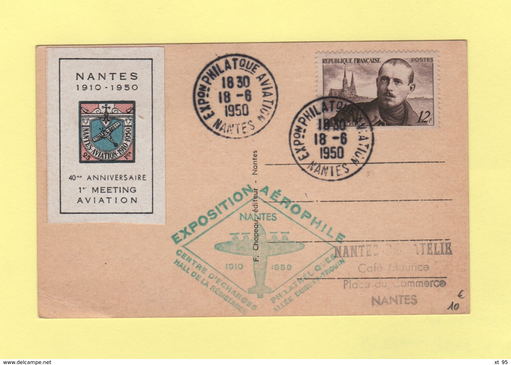 Exposition Philtelique Nantes - 18-6-1950 - 1960-.... Cartas & Documentos