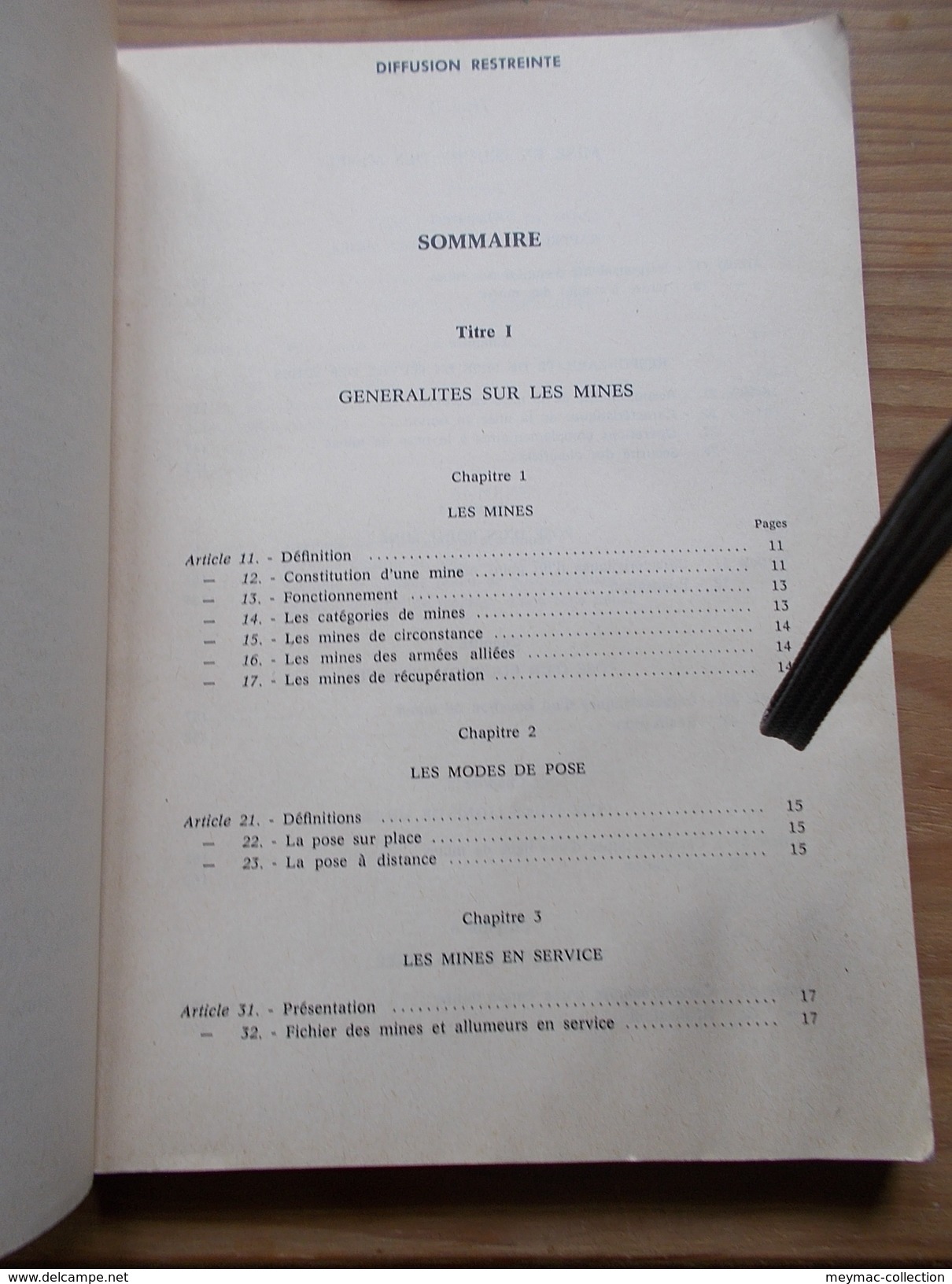 1978 Notice Provisoire Sur La Mise En Oeuvre Des Mines Diffusion Restreinte 22e RIMA - Français