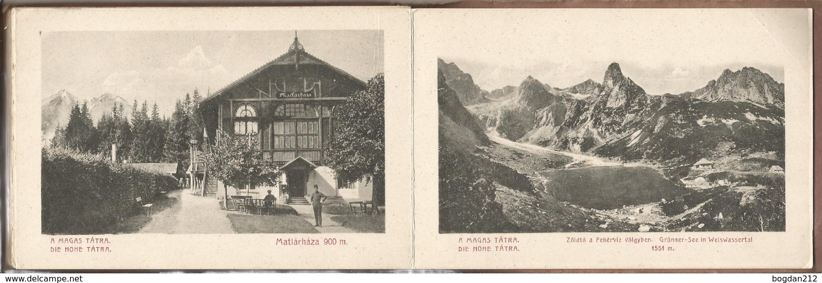 1900/1910 - VYSOKE TATRY, Album mit 12 Stk.14,5X9,5cm. Gute Zustand, 9 Scan