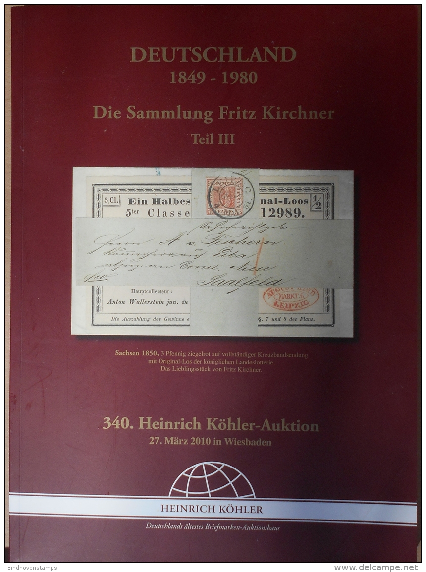 Germany  Pred. States &amp; Germany Collection, 3 Illustrated Specialized Auktions-Kataloge Köhler 2009/2010, About 1.00 - Catalogi Van Veilinghuizen