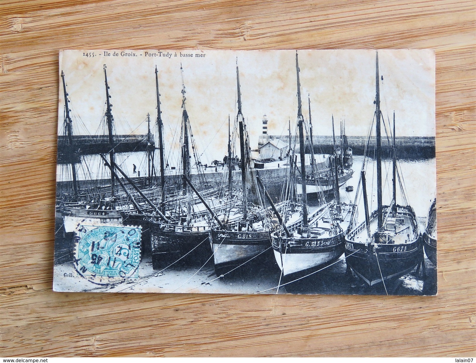 C.P.A. 56 ILE DE GROIX : Port Tudy, En Basse Mer, En 1906 - Groix