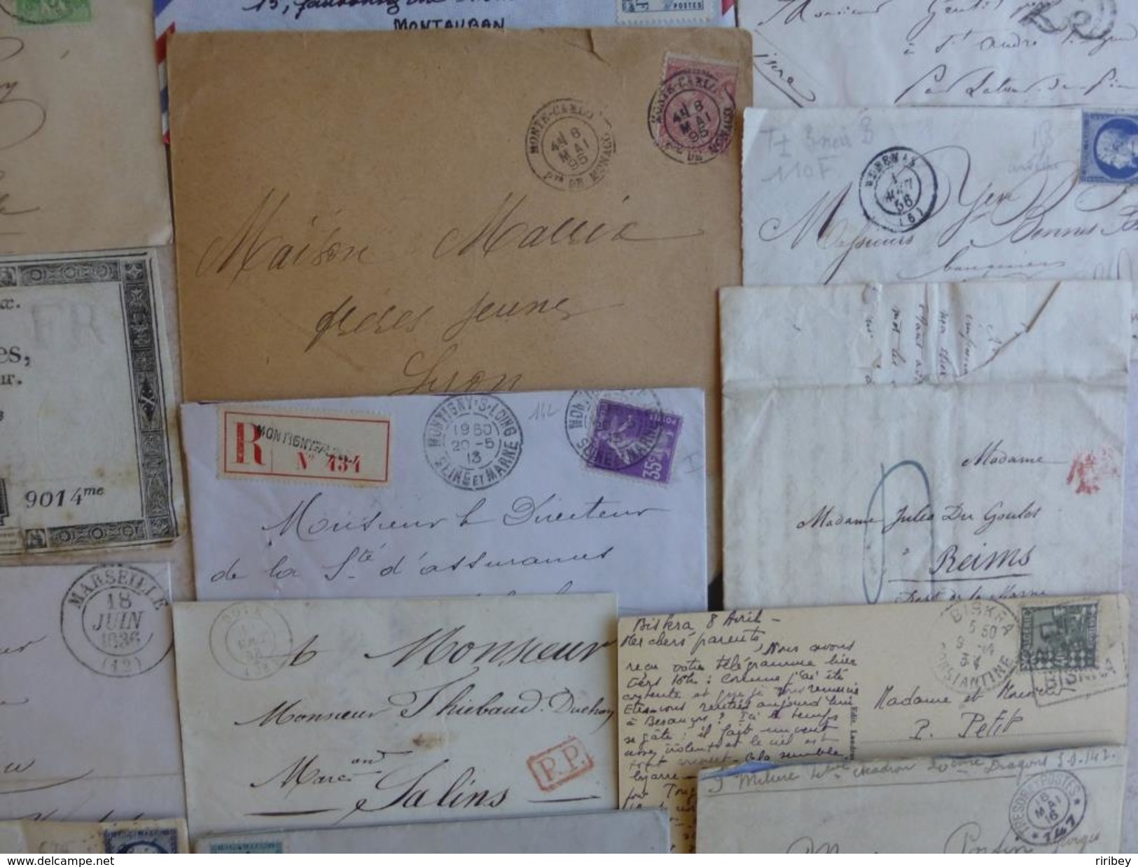 ### LOT LETTRES ET MARQUES POSTALES ###   XVIII -> XX ème - 13 Scans - Collezioni