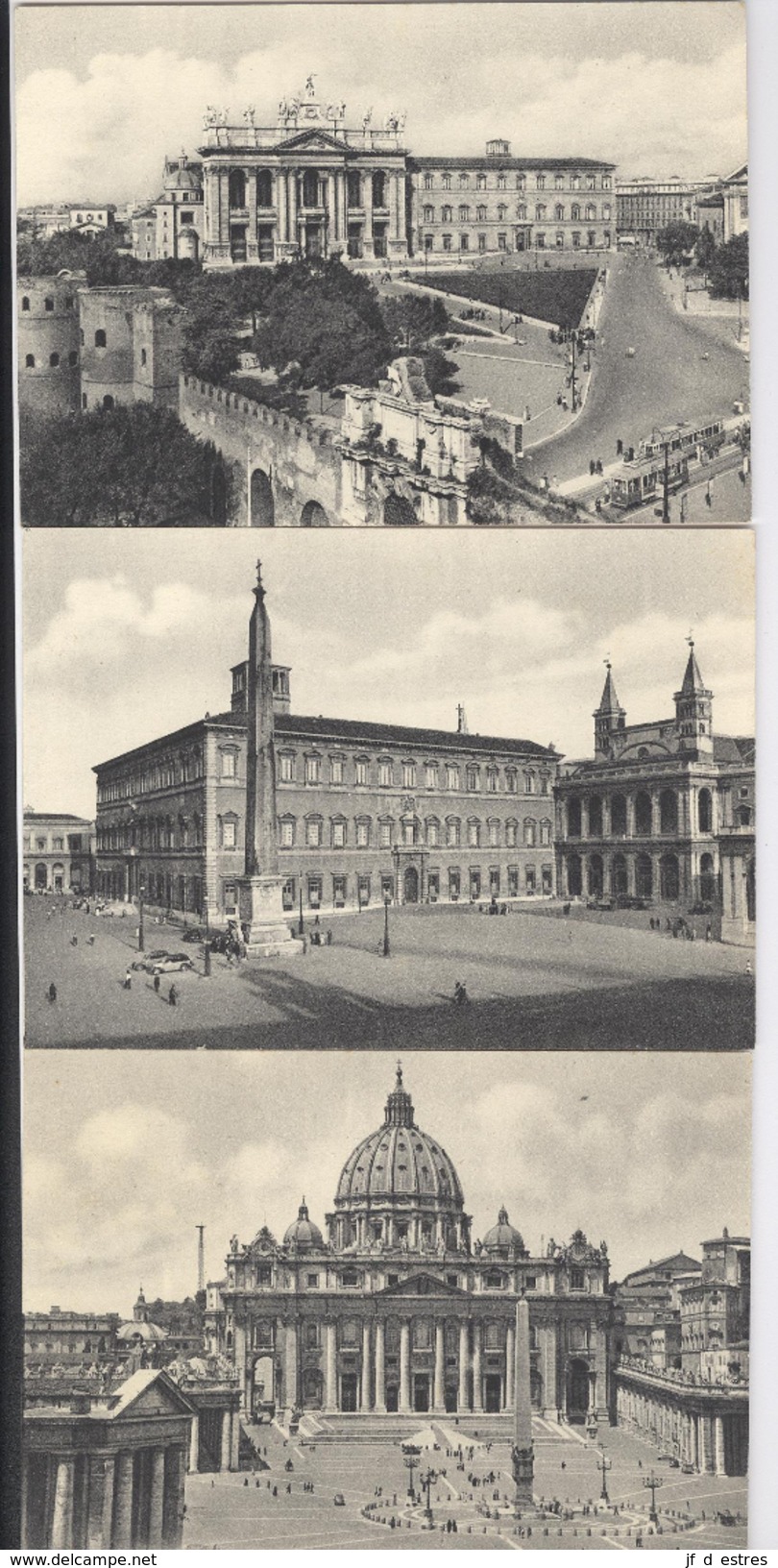 CP Roma Rome 14 Cartes Vers 1950 Carton Mat Noir Et Blanc (une Carte Envoyée) Ediz Enrico Verdesi - Collections & Lots