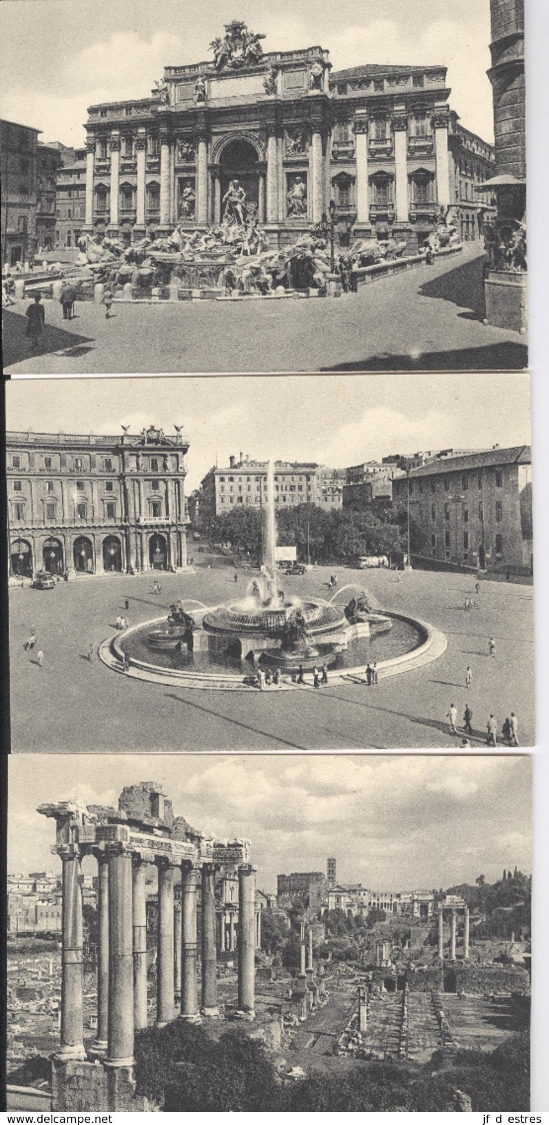 CP Roma Rome 14 Cartes Vers 1950 Carton Mat Noir Et Blanc (une Carte Envoyée) Ediz Enrico Verdesi - Sammlungen & Lose