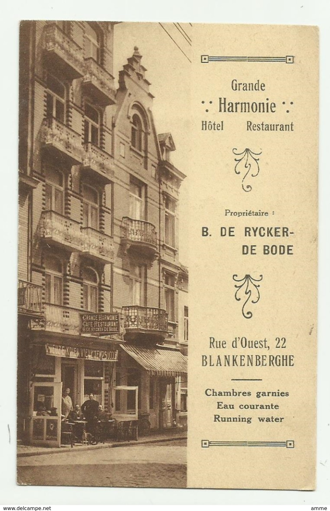 Blankenberge   *  Hotel Grande Harmonie  (Rue D'Ouest, 22) - Blankenberge