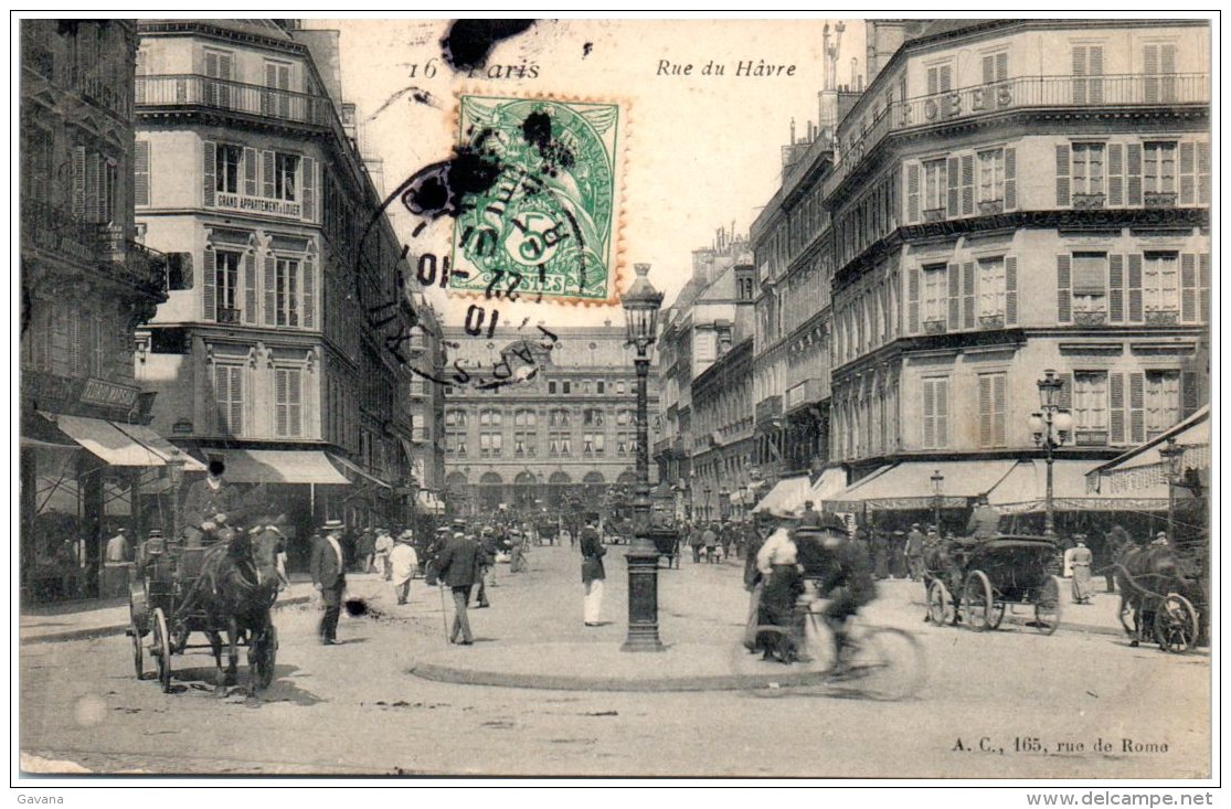 75 PARIS - Rue Du Havre   (Recto/Verso) - Altri & Non Classificati