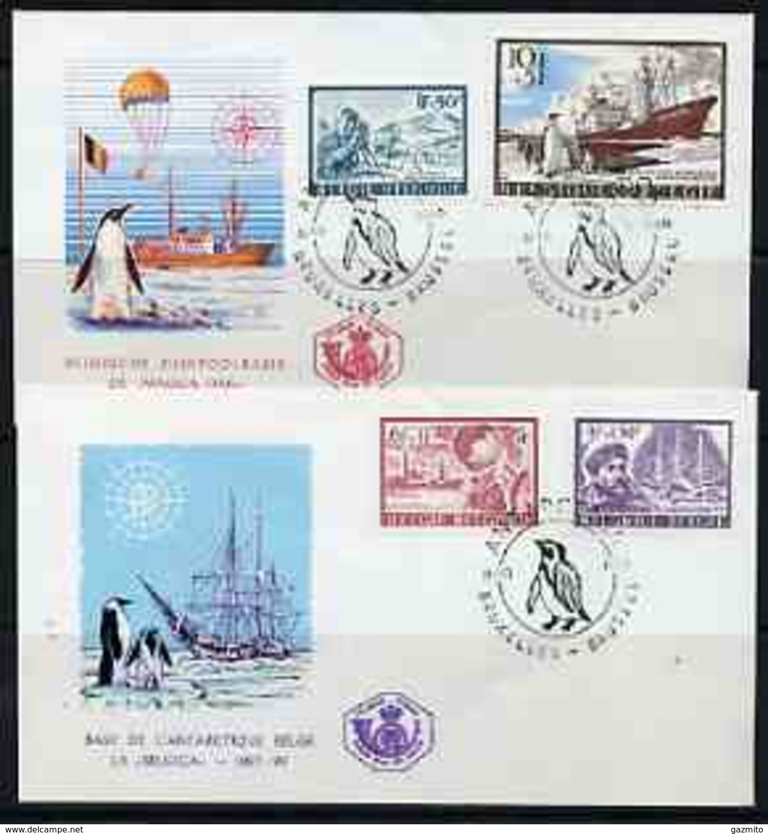 Belgio 1966, Antartic Expedition, 2FDC - Research Programs