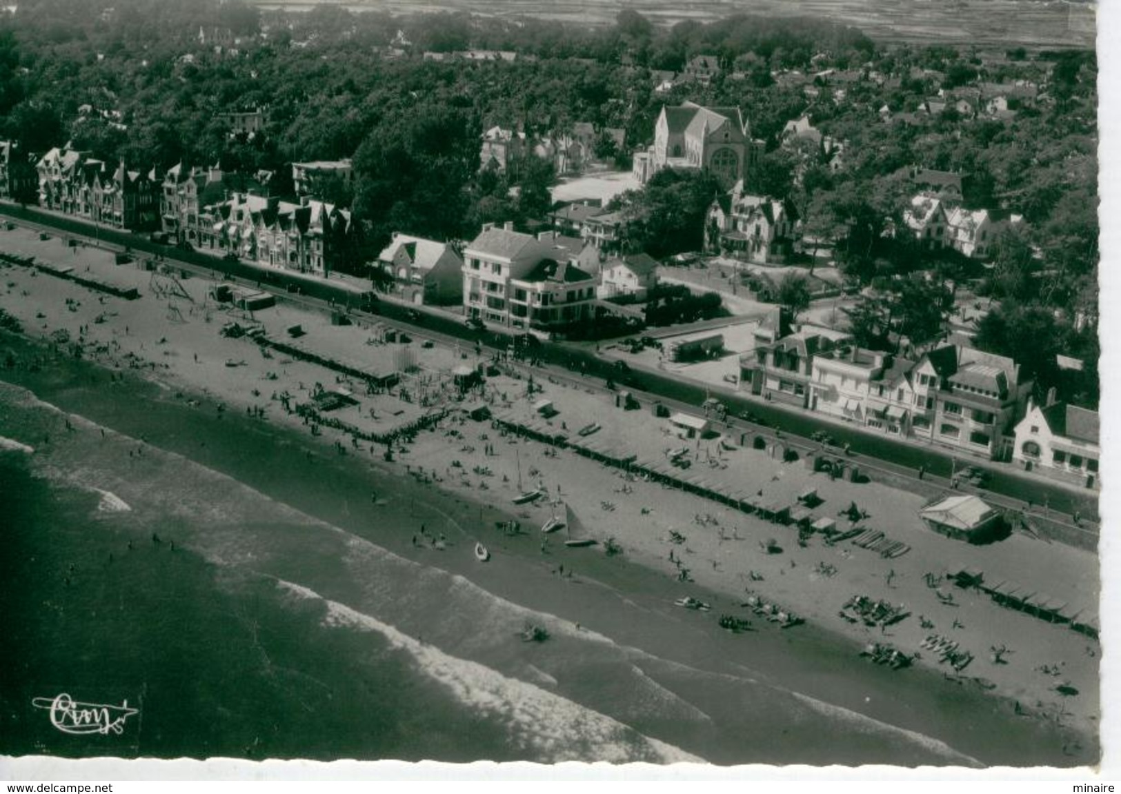 LA BAULE Vue Aérienne La Plage Boulevard Hennecart Et L'Eglise Bon état- - La Baule-Escoublac