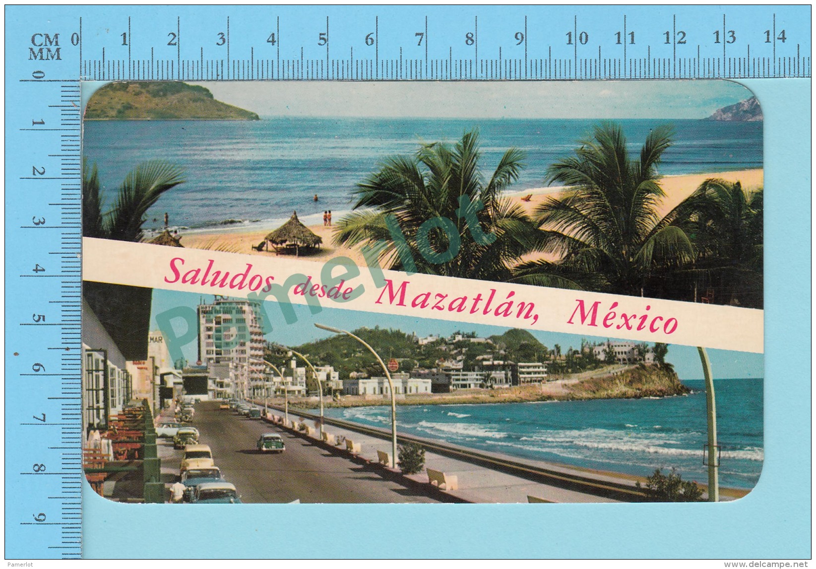 Saludos Desde Nazatlan México, Multi-vue Used In 1968 - 2 Scans - Souvenir De...