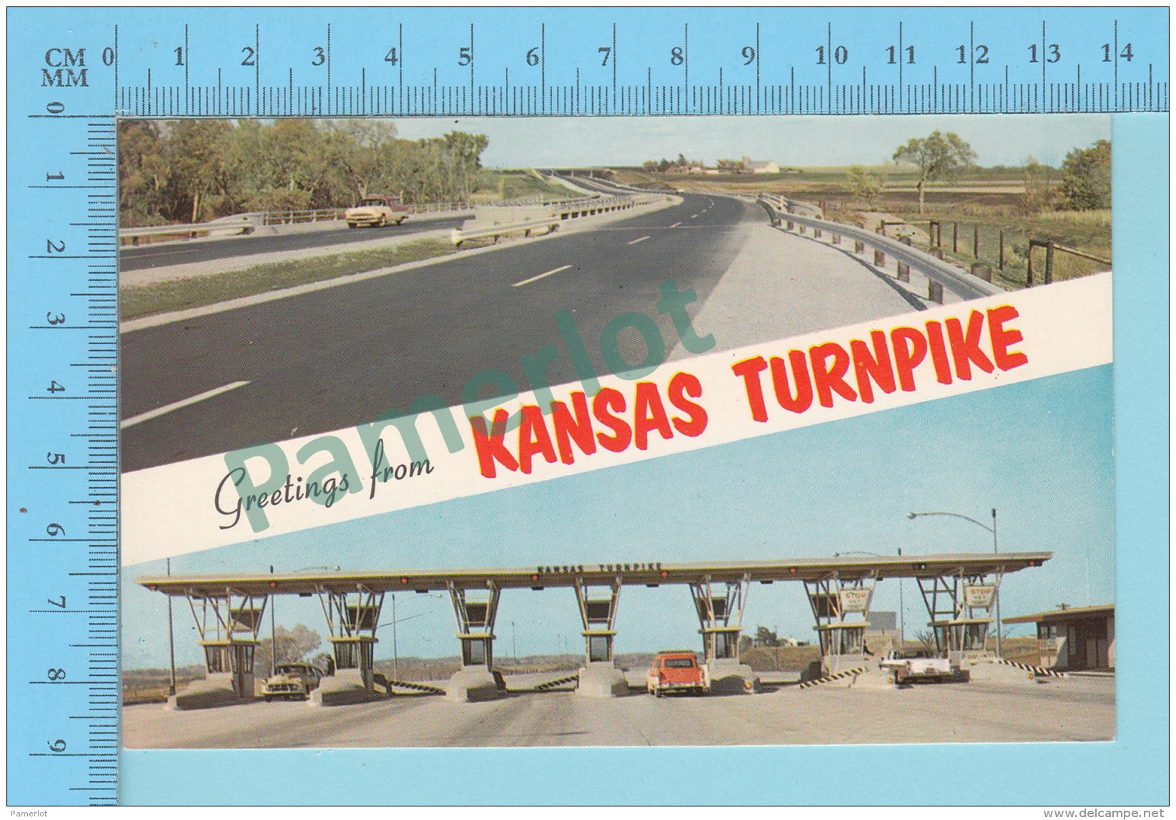 USA Multi-vues, Greeting From Kansas Turnpike - 2 Scans - Souvenir De...