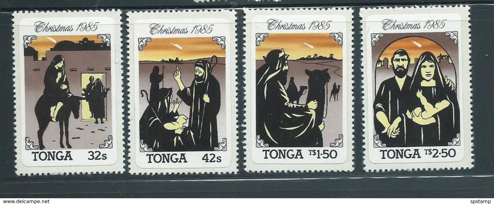 Tonga 1985 Christmas Holy Scenes Self Adhesive Set (4) MNH - Tonga (1970-...)