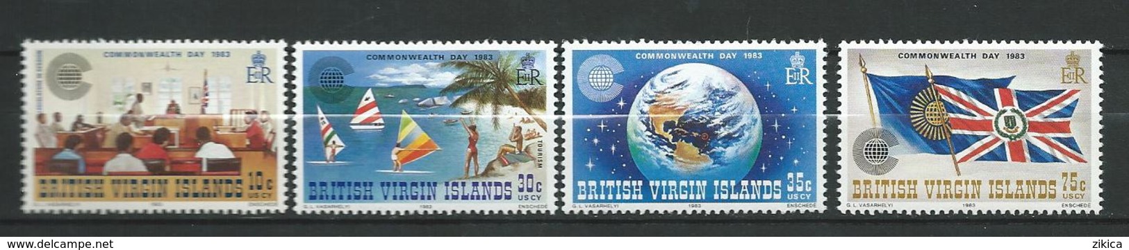 British Virgin Islands 1983 Commonwealth Day.Space.Flags.sailing.MNH - Iles Vièrges Britanniques