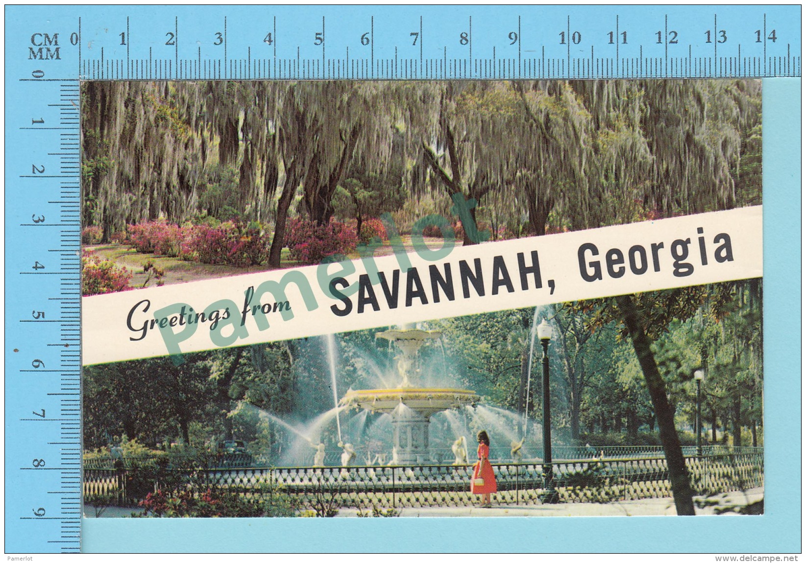 Greetings From Savannah Georgia USA-  2 Scans - Souvenir De...