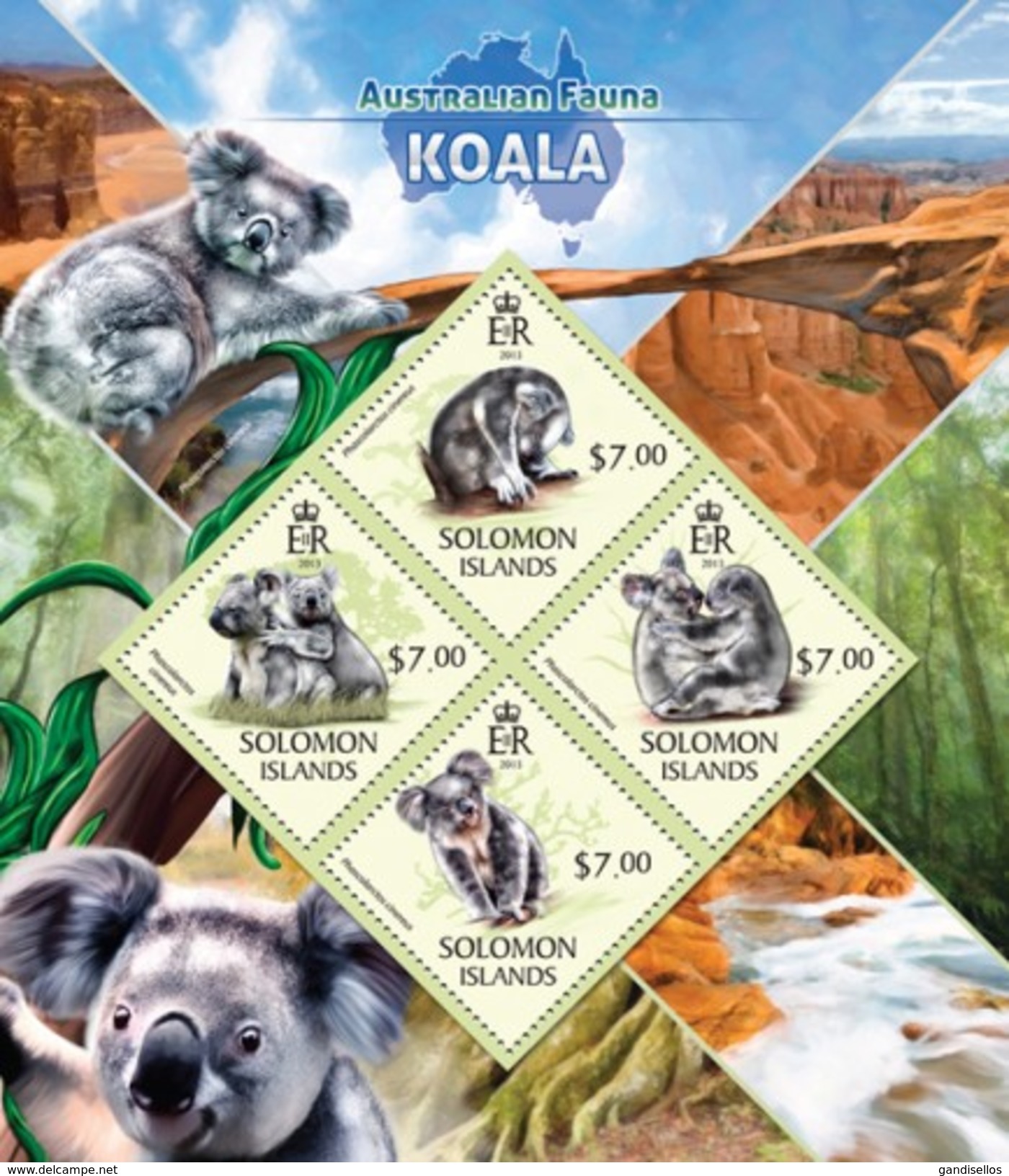 SOLOMON ISLANDS 2013 SHEET KOALA KOALAS WILDLIFE Slm13401a - Solomon Islands (1978-...)