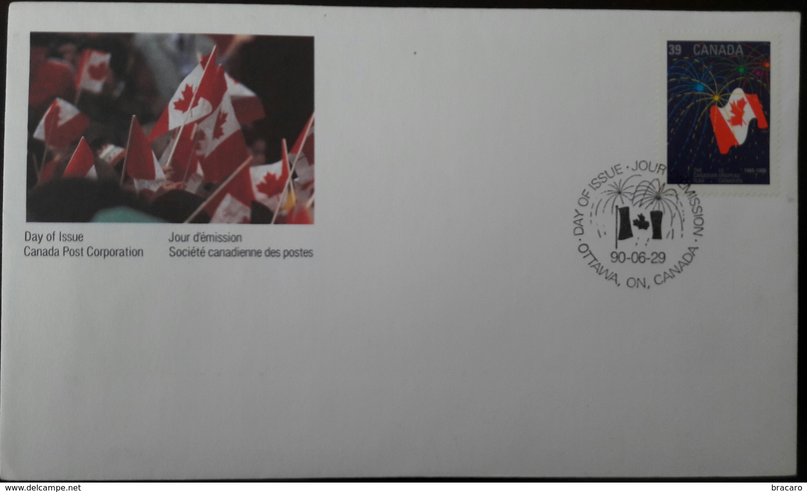 FDC CANADA - Canada Day / 25th Anniversary Of The Maple Leaf Flag - Ottawa 90-06-29 - 1981-1990