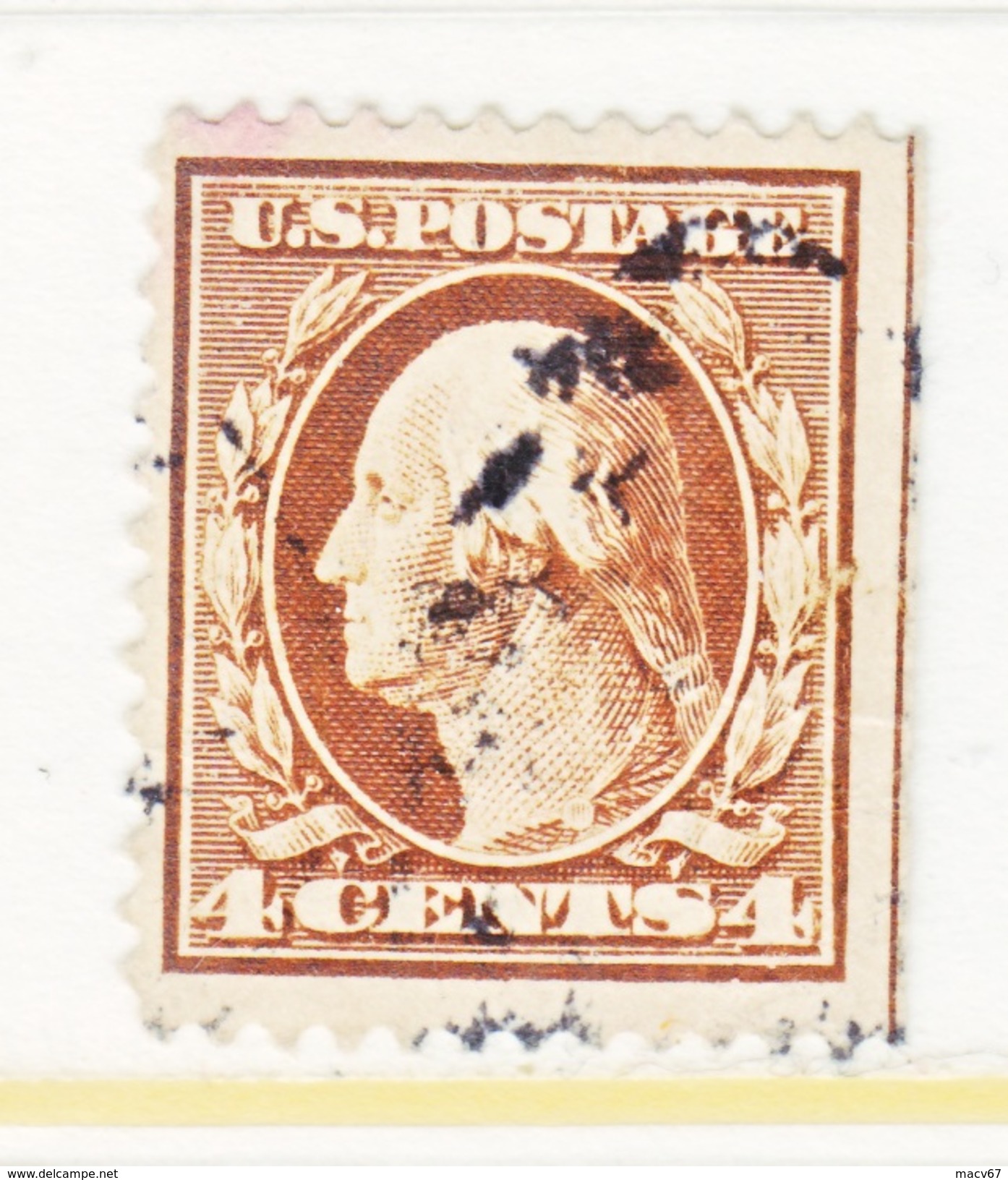 U.S. 377  Perf 12.  (o)   Single Line Wmk.   1910-11 Issue - Used Stamps