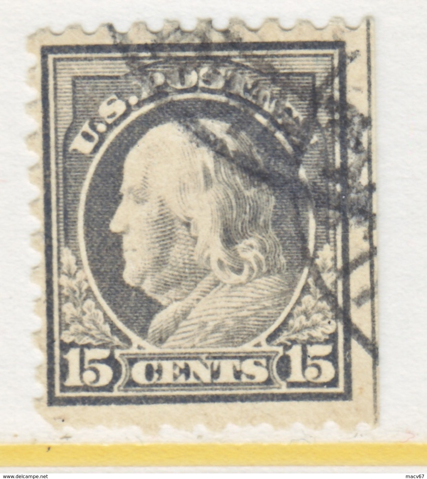 U.S. 437     Perf 10. Fault   (o)   Single  Line Wmk.  Flat Press   1914 Issue - Used Stamps