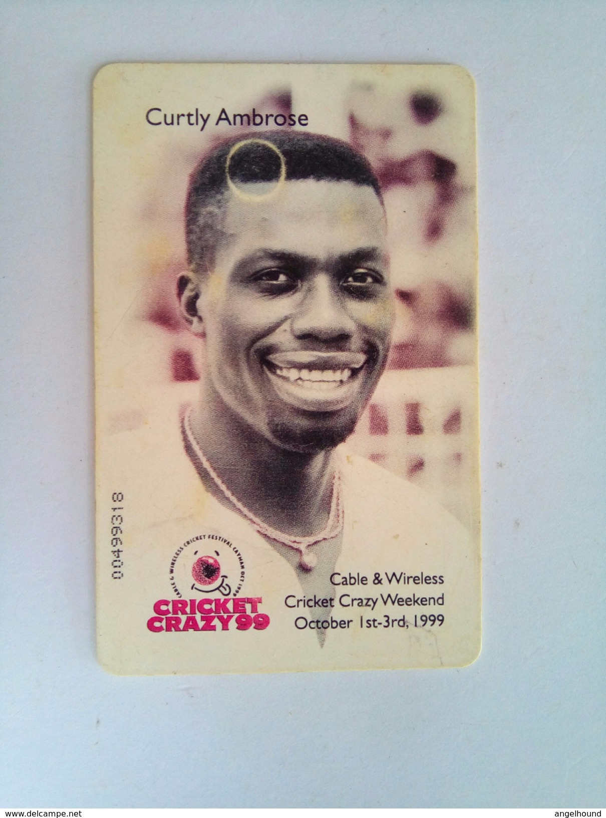 Cayman Islands Phonecard CI$10 Curtly Ambrose Chip Card - Cayman Islands