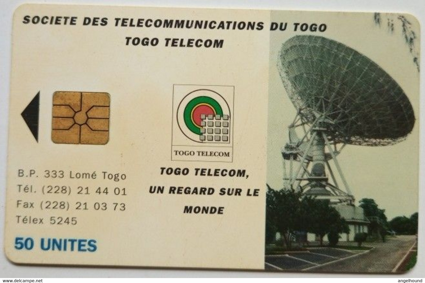 Togo  Earth Srarion   50 Units Chip Card, - Togo