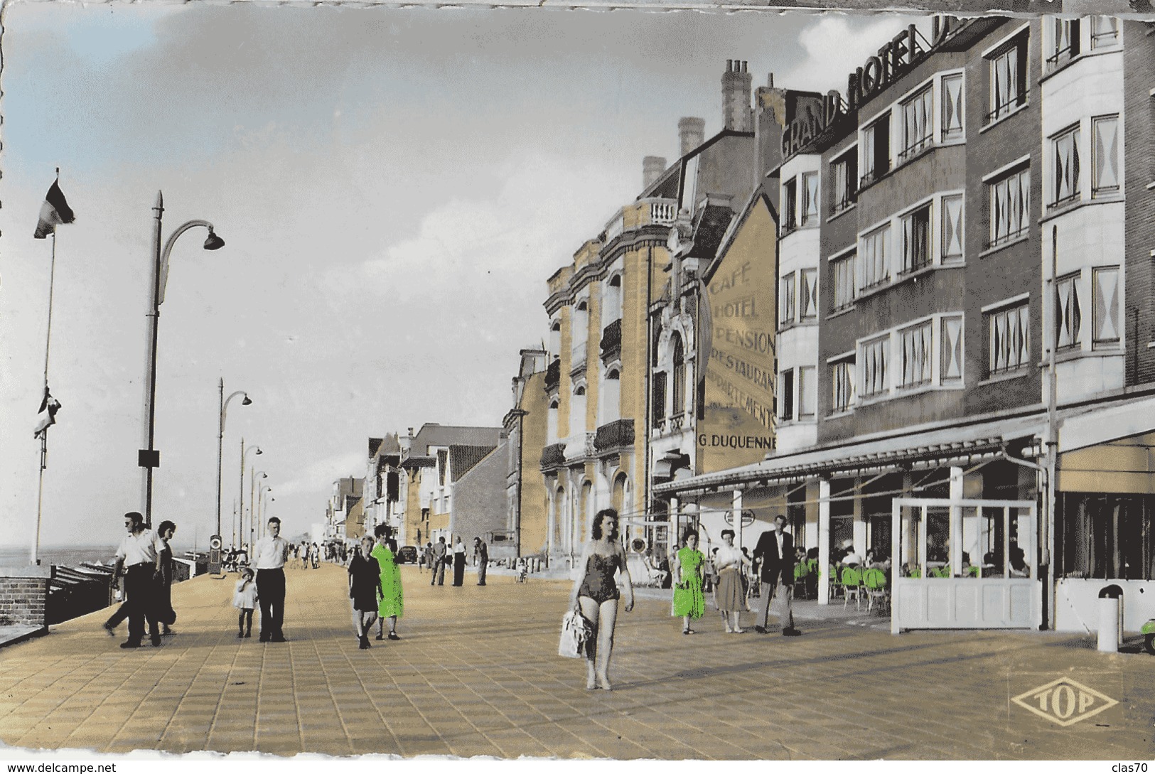 BRAY-DUNES - DIGUE PROMENADE - SUPERBE ANIMATION - 1958 - Bray-Dunes