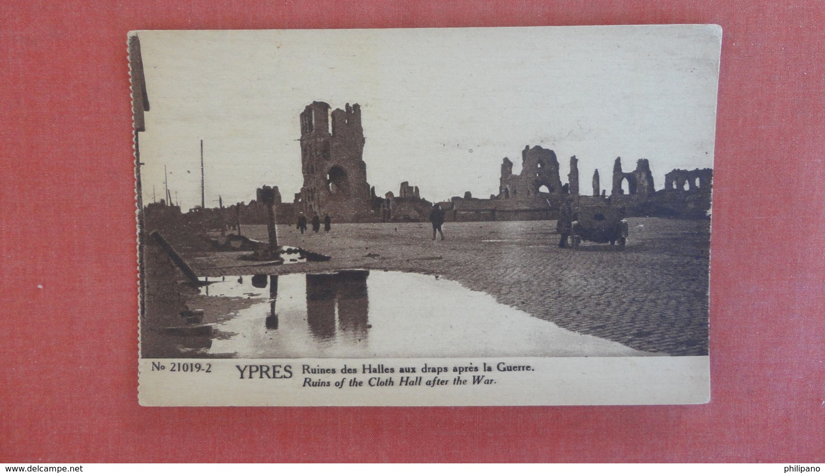 Ypres Ruins Of The Cloth Hall After The War  Stamps & Cancel--ref 2550 - Other & Unclassified