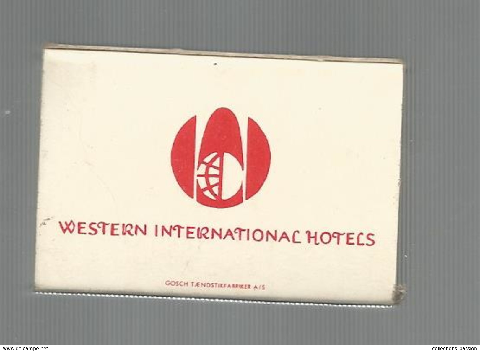 G-I-E , Tabac , Boite, Pochette D'ALLUMETTES, Publicité, 2 Scans , Western Intl. Hotels , Hotel SCANDINAVIA , Kobenhavn - Matchbox Labels