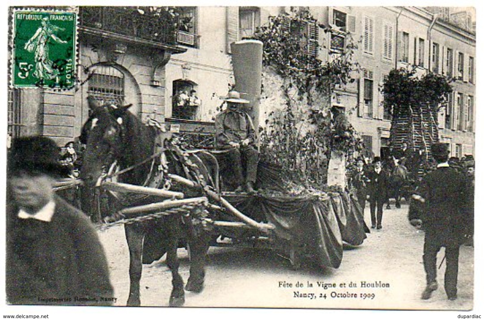 54 - Meurthe Et Moselle / NANCY -  Fête De La Vigne Et Du Houblon, 24 Octobre 1909  (thème Bière, Brasserie, Malterie). - Nancy