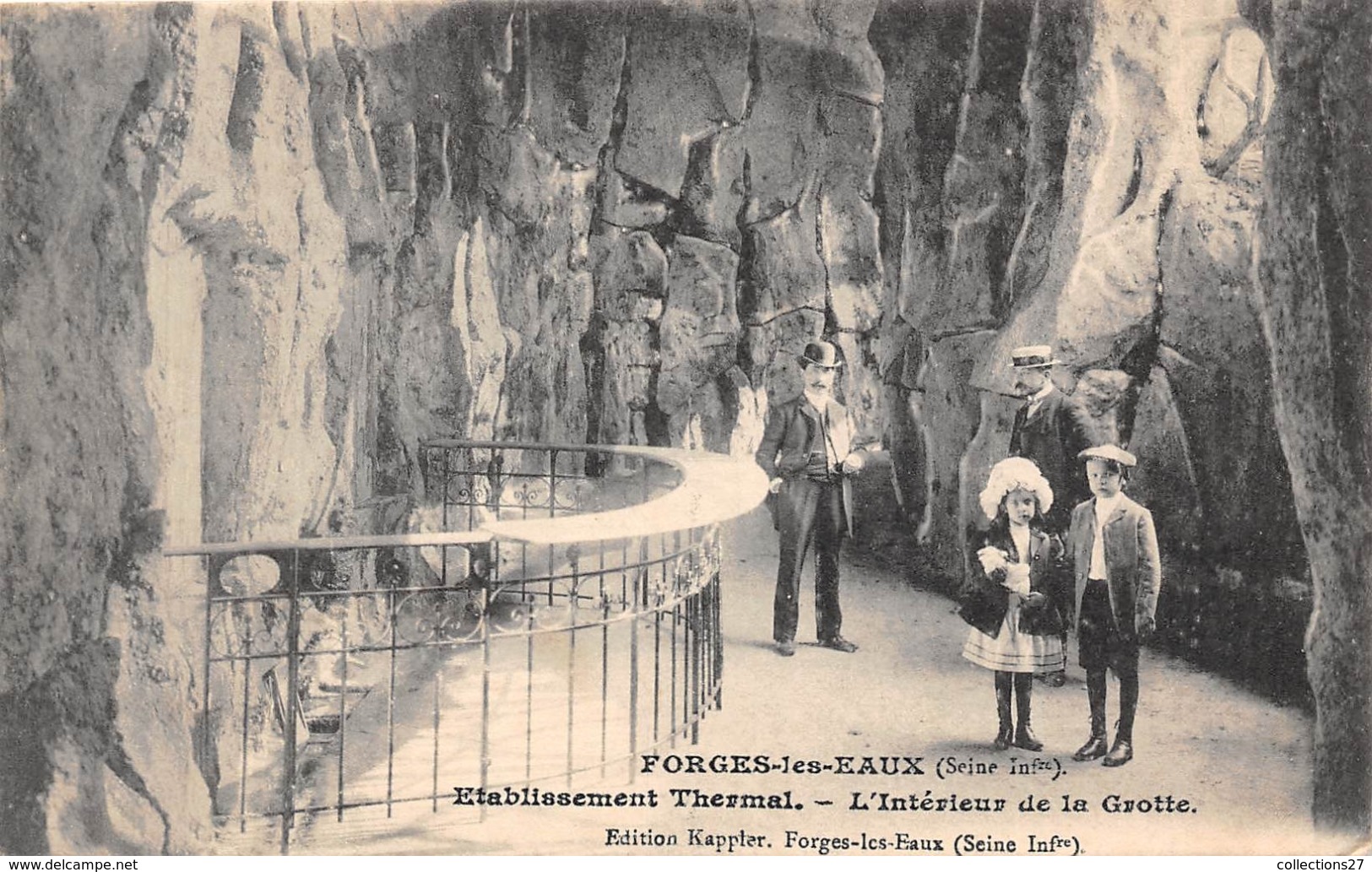 76-FORGES-LES-EAUX- ETABBLISSEMENT THERMAL, L'INTERIEUR DE LA GROTTE - Forges Les Eaux