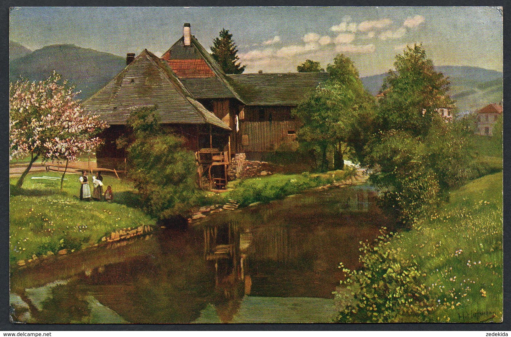 A2642 - Alte Ansichtskarte - Künstlerkarte - Hoffmann Altes Haus An Der Wiese - Schönau Im  Schwarzwald - König - N. Gel - Hoffmann, Anton - Munich