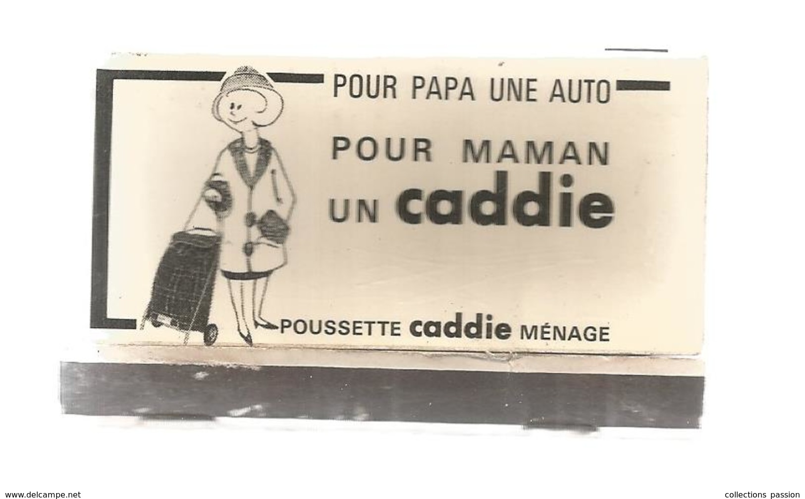 G-I-E, Tabac, Boites , Pochette D'ALLUMETTES,  Publicité, 2 Scans, Poussette CADDIE Ménage, Ateliers Réunis - Boites D'allumettes - Etiquettes