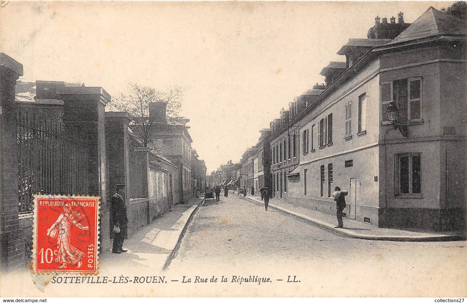 76-SOTTEVILLE-LES-ROUEN, LA RUE DE LA REPUBLIQUE - Sotteville Les Rouen