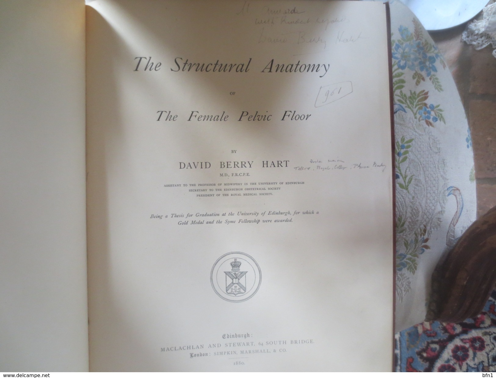 DR.DAVID BEERY HART- M.D.F.R.C.P.E- 1880- THE STRUCTURAL ANATOMY OF THE FEMALE PELVIC FLOOR- UNIVERSITY OF EDINBURGH- - Andere & Zonder Classificatie