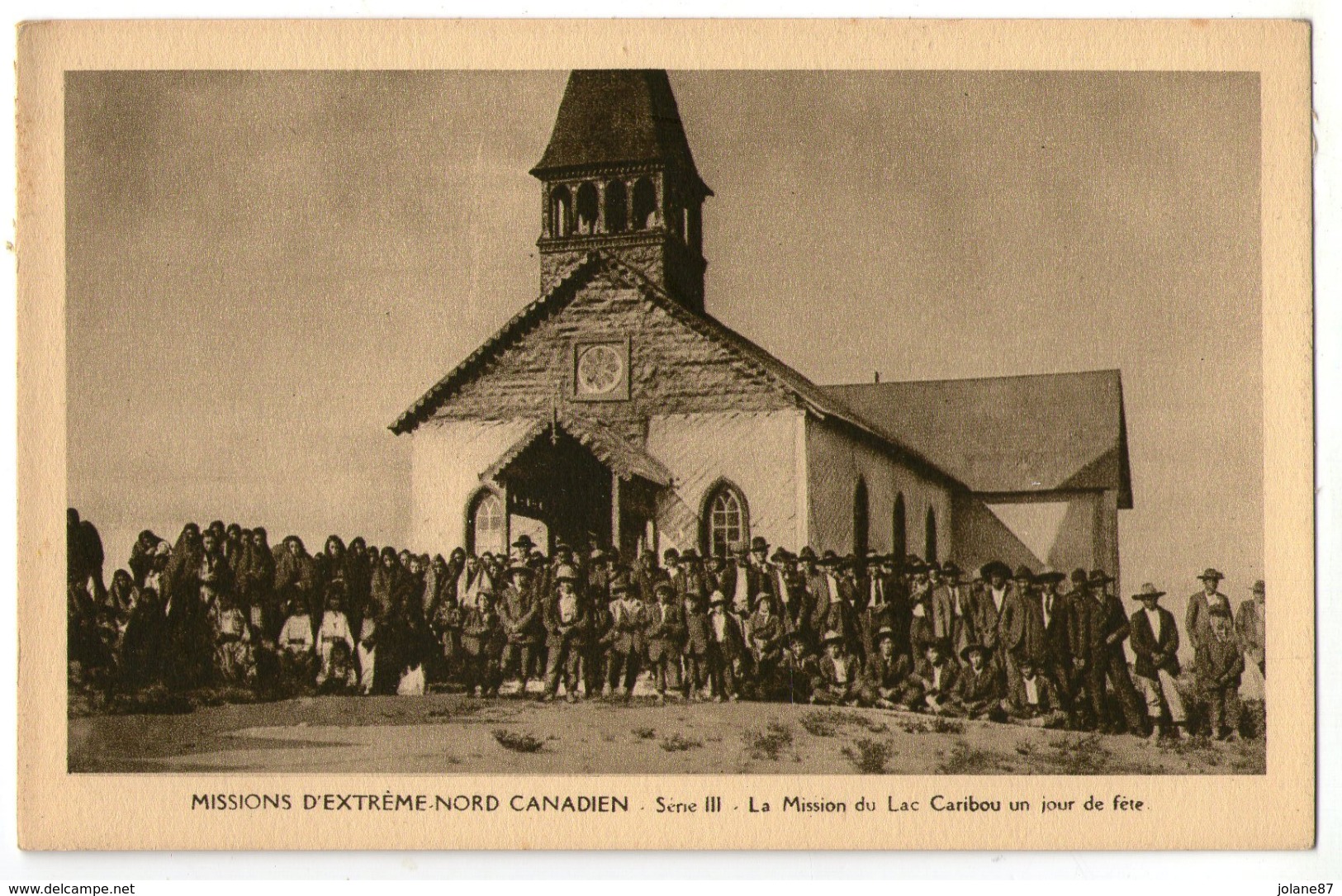 CPA  MISSIONS EXTREME NORD CANADIEN   SERIE III    MISSION DU LAC CARIBOU UN JOUR DE FETE - Other & Unclassified